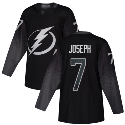 Adidas Tampa Bay Lightning Men #7 Mathieu Joseph Black Alternate Authentic Stitched NHL Jersey